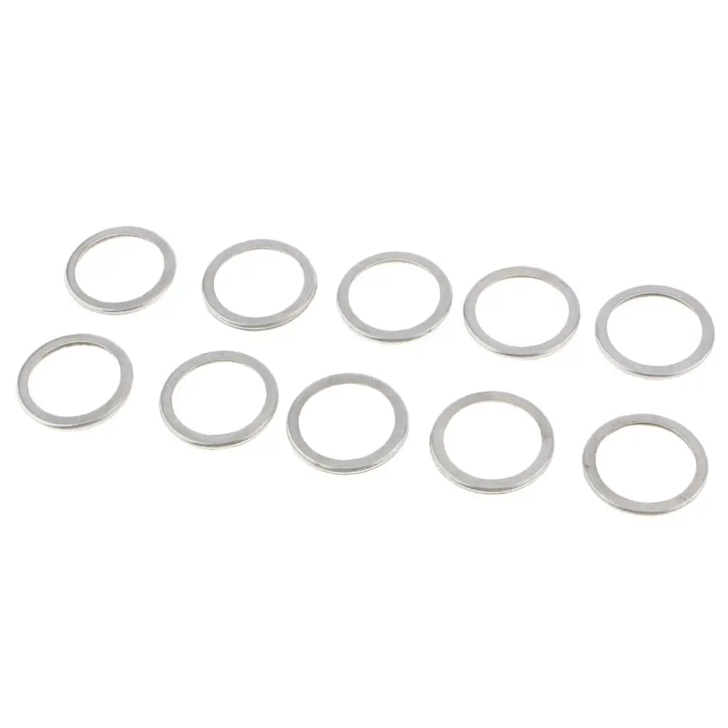 

10PCS M20 Aluminum Oil Crush Washers/Drain Plug Gaskets Compatible with 11126- AA000, Silver