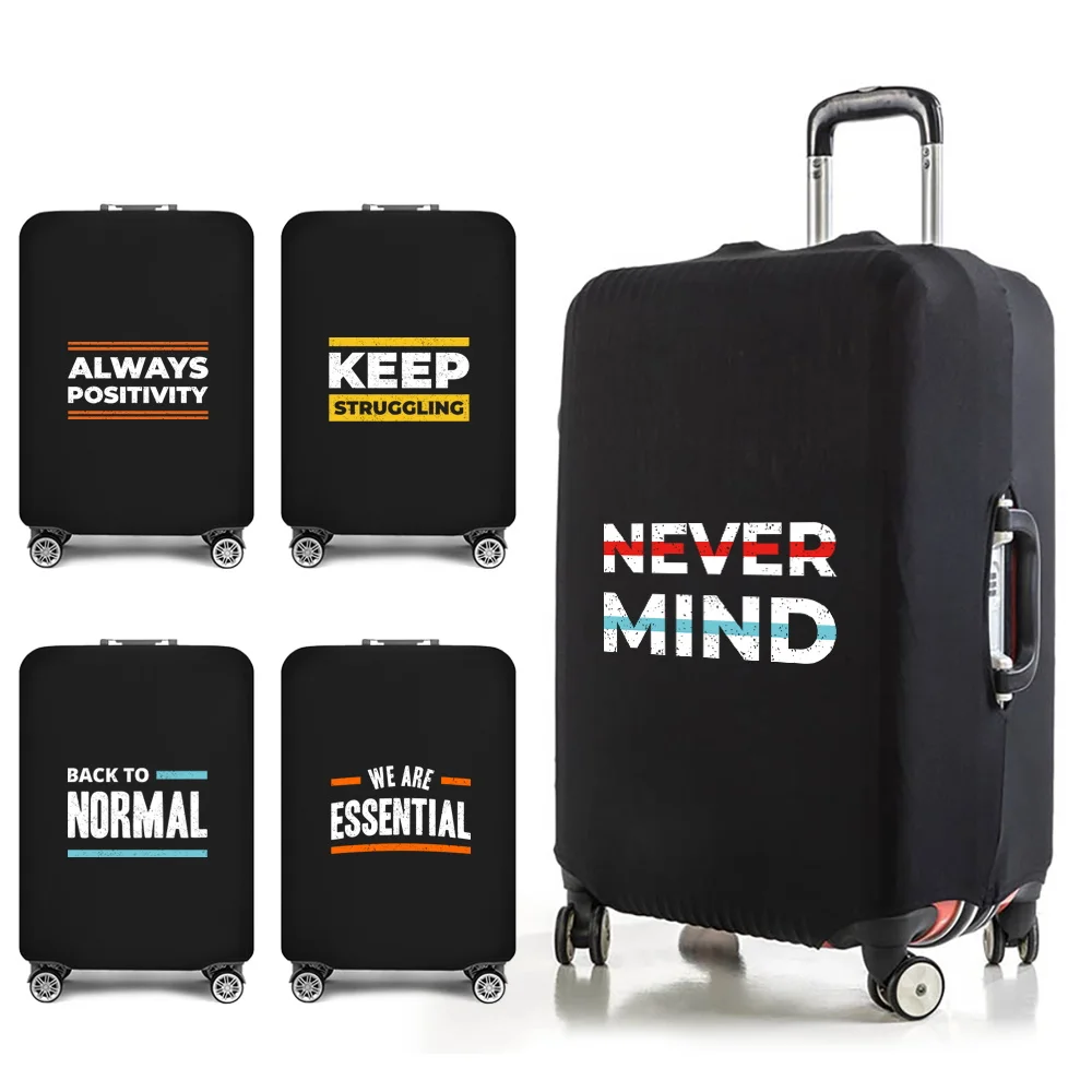 

Travel Essentials Bags and Suitcase Cover Phrase Print Trolley Case for 18-32 Inch Traveler Accessories Carry-ons Luggage Covers