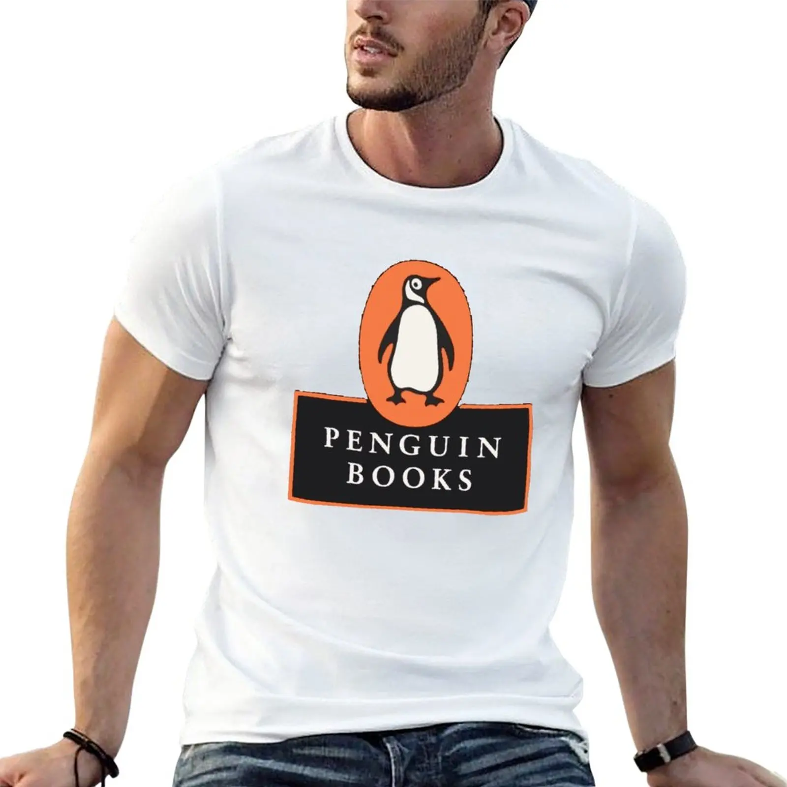 

New Penguin Books Design T-Shirt summer clothes korean fashion cute clothes mens t shirt