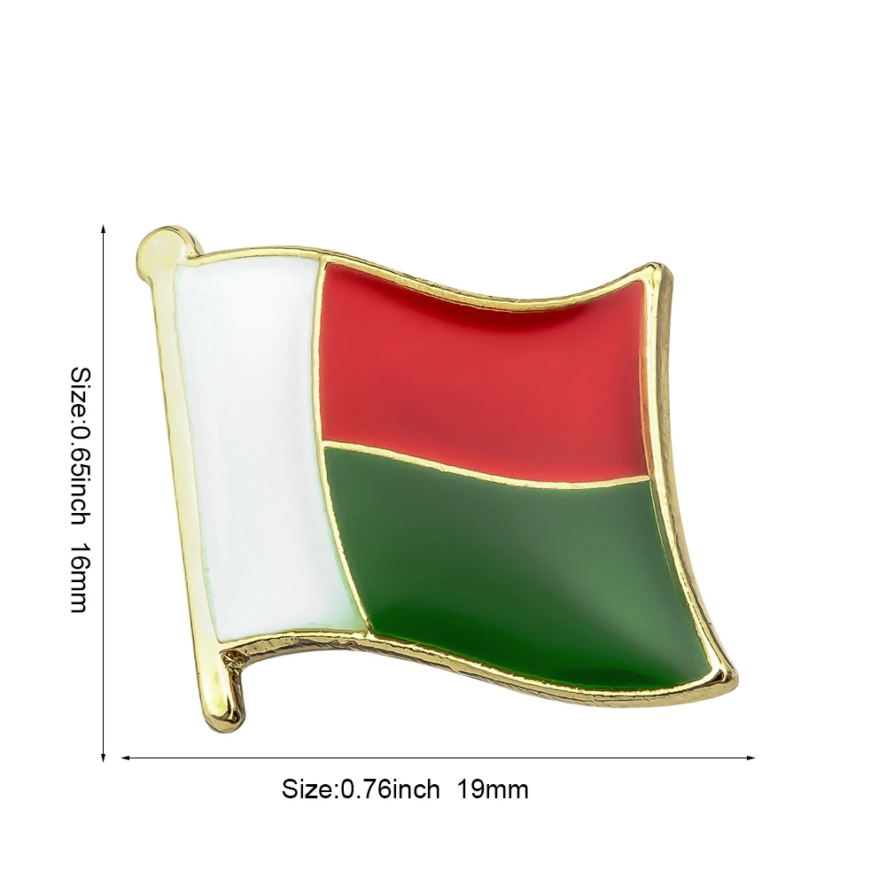 Madagascar Flag Badge Brooch Natinal Lapel Pins Flag Lapel Pins Country Flag Badge