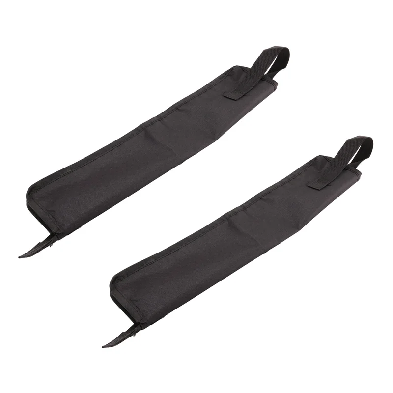 【SEE】2X 옥스포드 천 블랙 드럼스틱 드럼 스틱 말렛 백 홀더 휴대용 스트랩이 있는 휴대용 케이스