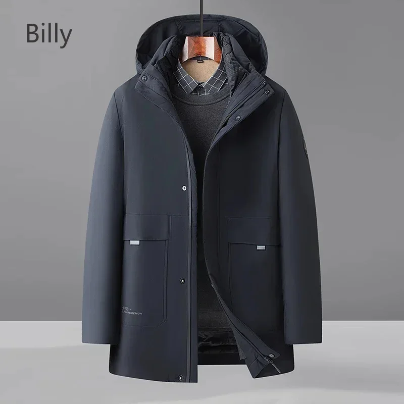 2025 New in Down Coats Hooded Duck Padding Male Winter Brand Jacket for Men Casual Man Sack