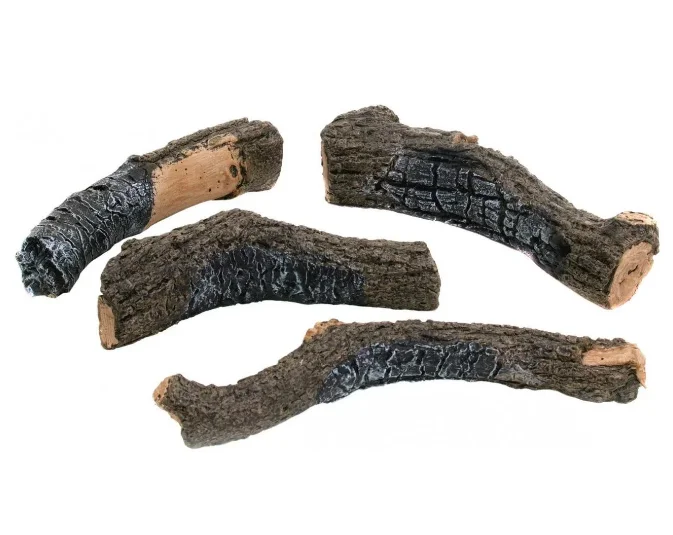 

Decorative Charred Fireplace Log Branches, Set of 4, Real Fyre Style
