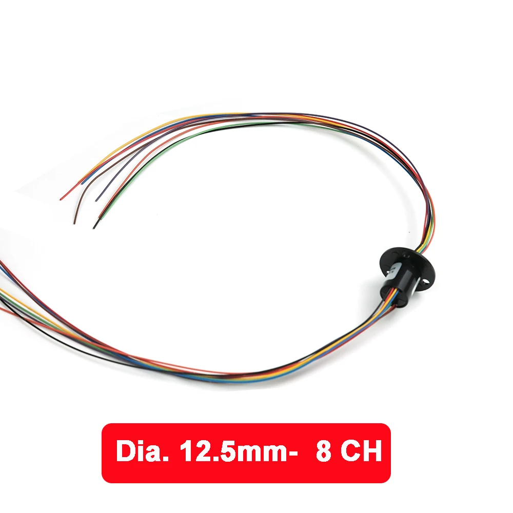 2/4//6/8/12Channel Micro Rotate Slip Ring 2A Diameter 12.5mm For RC Excavator Model DIY PTZ Gimbal Electric Collector Rings