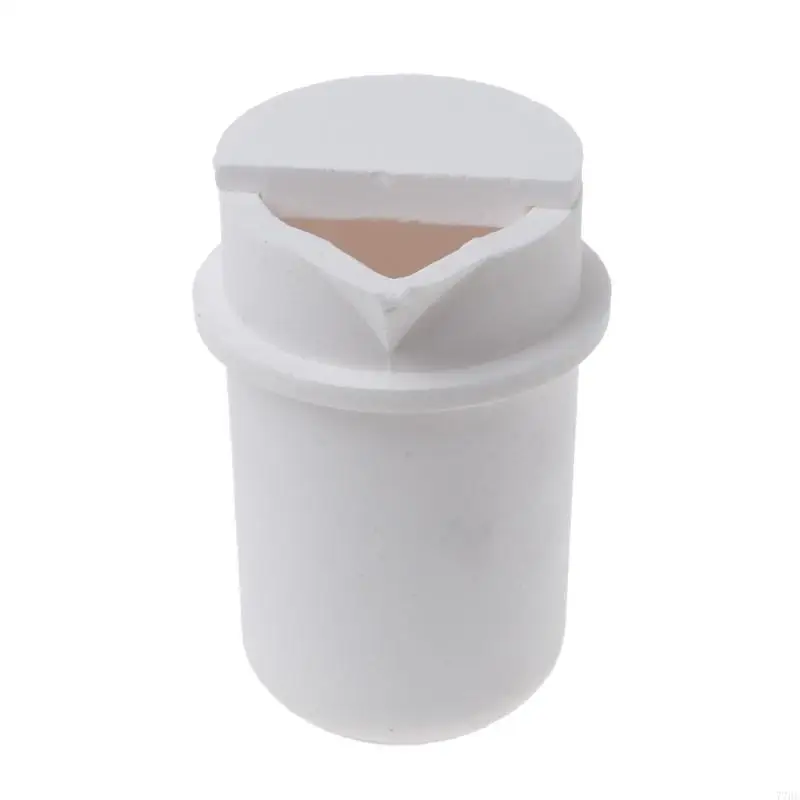 

77HE 1000g Refining Crucible Cup with Lid High Temperature Resistance Gold Silver Alloy Casting Ceramic Crucible Cups