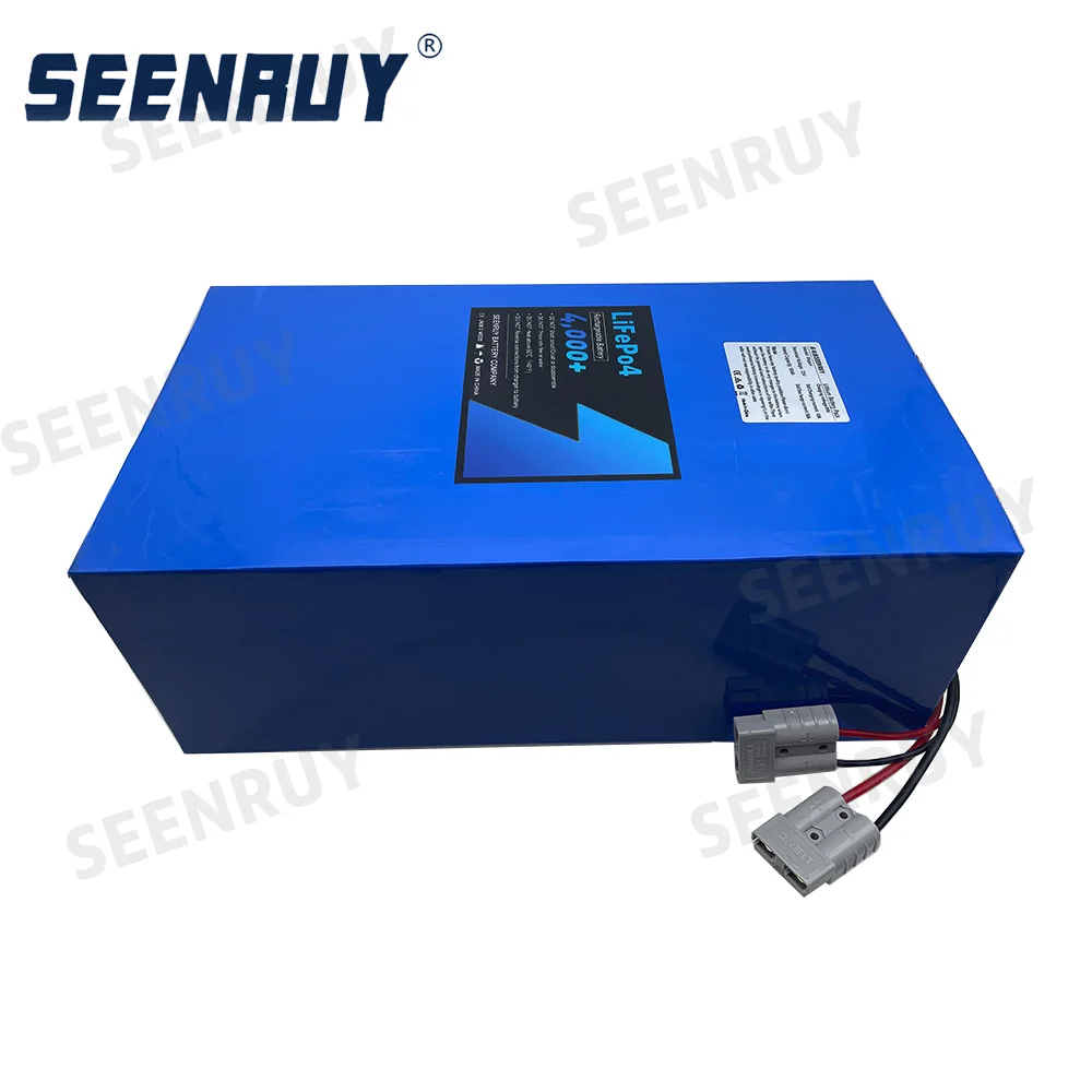 SEENRUY Lifepo4 Battery 48V 60V 72V 50Ah for 3000W 2000W 1000W Escooter Motorcycle Tricycle Go-Kart +5A Charger