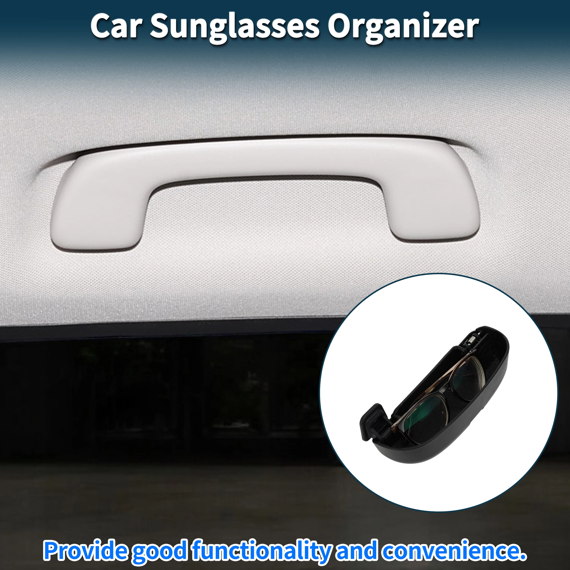 

UXCELL Car Sunglasses Case for Ford Focus MK4 ST 18-25 Eyeglasses Holder Storage Box ABS Plastic Black 1 Set