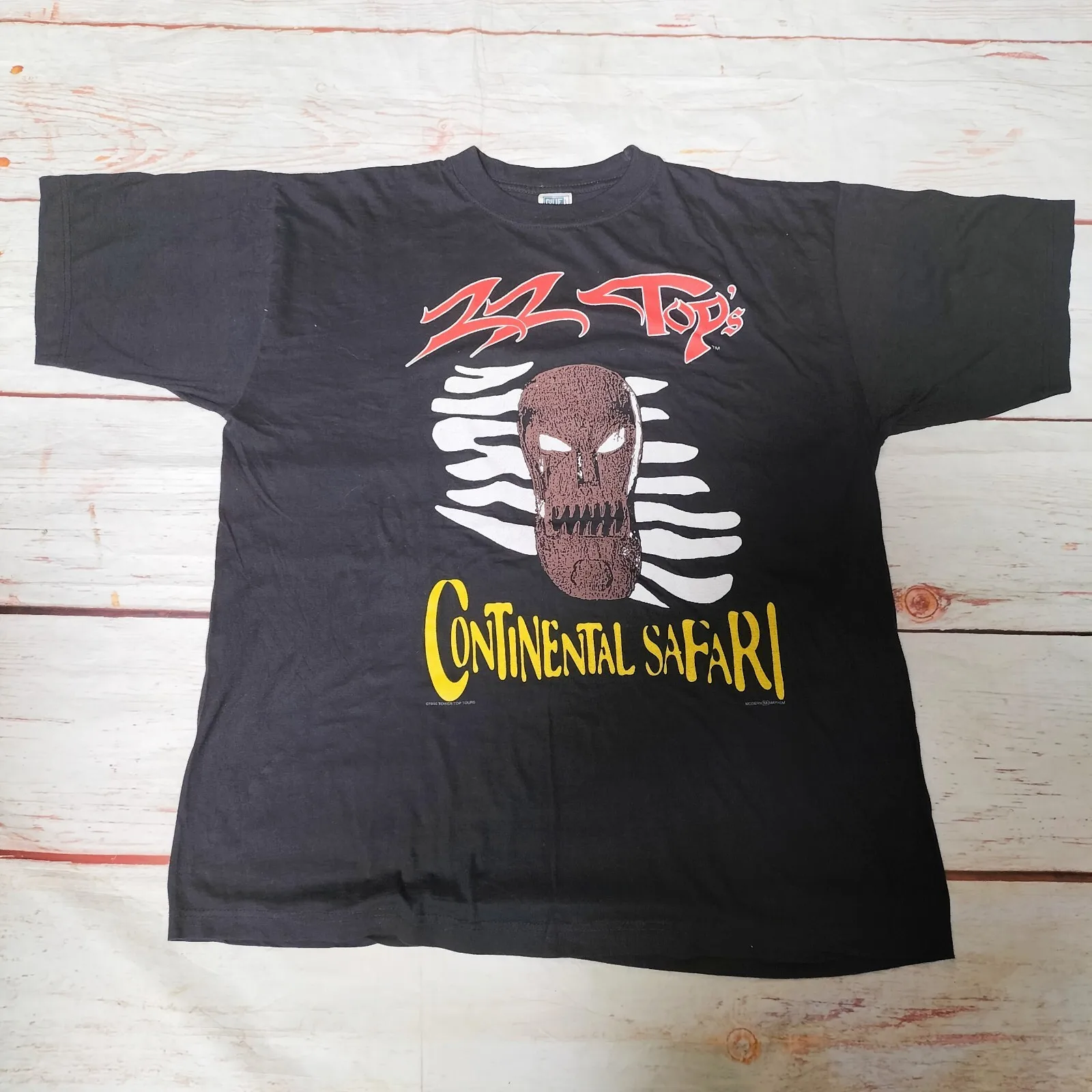 Vintage ZZ Top Continental Safari Summer Tour T-shirt 1996 Size Extra Large