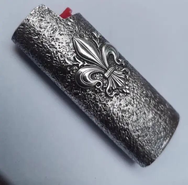 S925 Silver Handmade Lighter Case Cover Fits Bic J3/ J5 Lighter Case Cover Shell