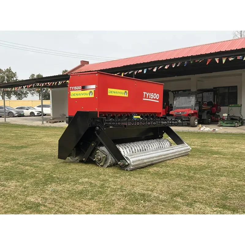 Wmwmnu for Traction Seeder Tow Behind Turf Overseeder with Slit Discs and Depth Control for Sports Fields Deposit