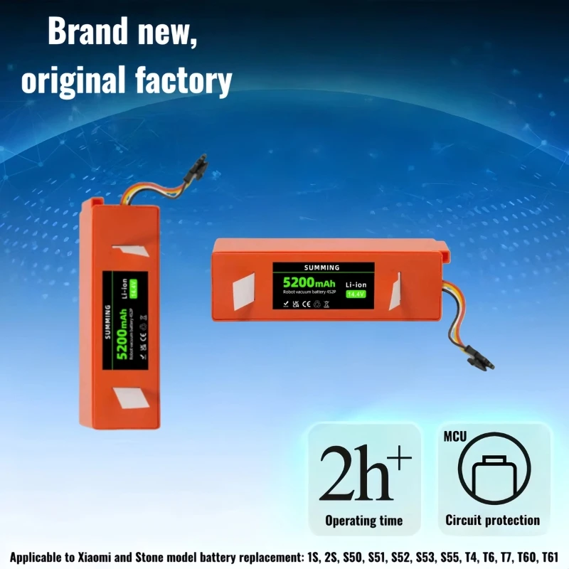 

18650 cell, original factory, suitable for Xiaomi 14.4V home robot vacuum cleaner 2pro, D099.4S2P, replacement lithium battery