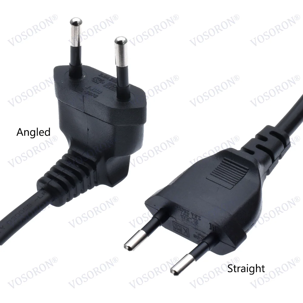 EU Schuko CEE7/16 to IEC320 C7 Angle Converter Angle Extension Cable for Samsung Philips Sony LED TV Figure8 AC Power Cord 1m~5m