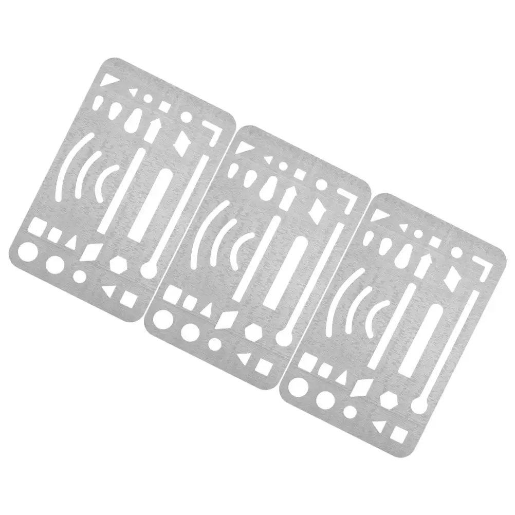 

3Pcs Stainless Steel Erasing Shield Letter Shield Craft Drawing Drafting Tool Efficient Erasing for Pencil Charcoal Artwork