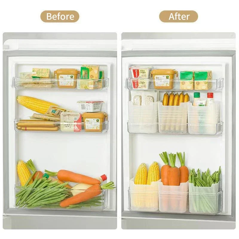 1PCS Refrigerator Storage Box Food Fresh Organizer Cold Storage Crisper Fruit Spice Container Home Kitchen Essential