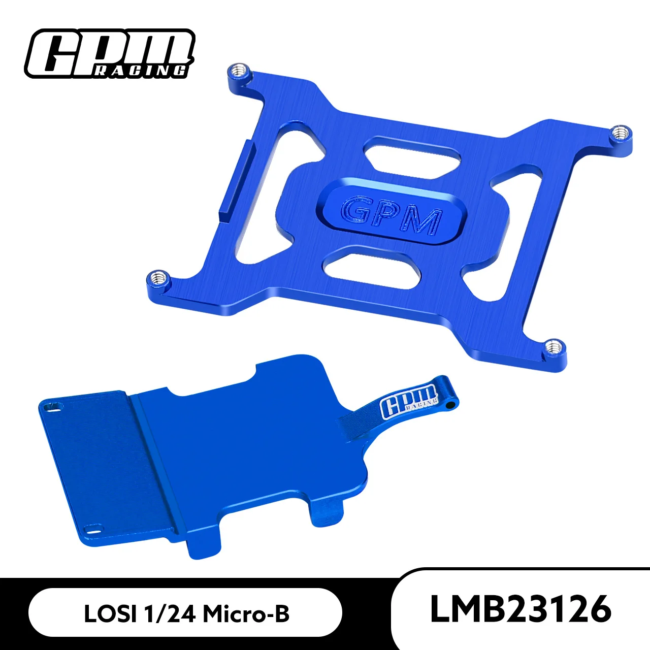 GPM 7075Alu ที่ใส่แบตเตอรี่และ ESC และแผ่นยึดตัวรับสัญญาณสําหรับ LOSI 1/24 Micro-B