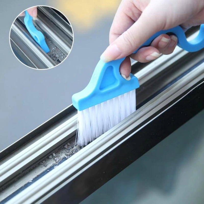 Swan Shape Hand Grip Groove Door Window Crevice Brush Kitchen and Bathroom Groove Cleaning Brush Air Conditioning Louver Brush