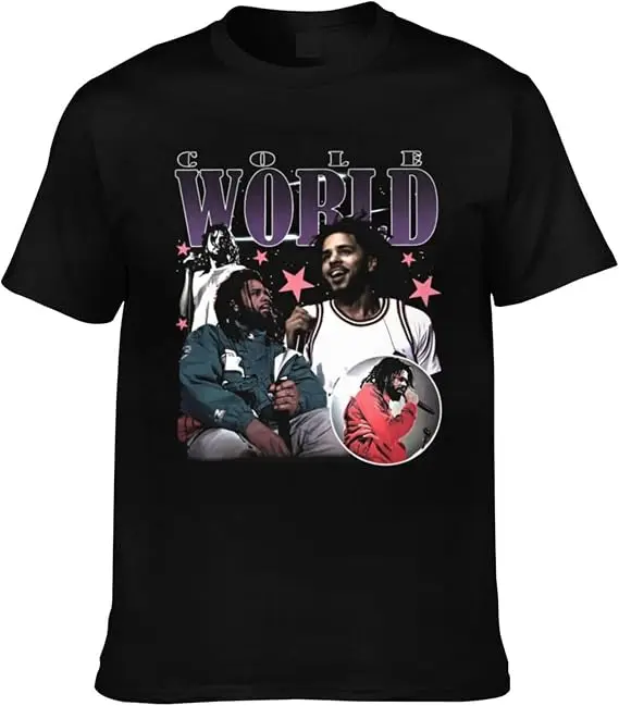 Herren & Damen J-Cole 2026 Musik-Tour Mode Kurzarm-T-Shirt Y2k Streetwear Hip-Hop Grafik-Kleidung Baumwolle Rap Rock Tee – Detail 12