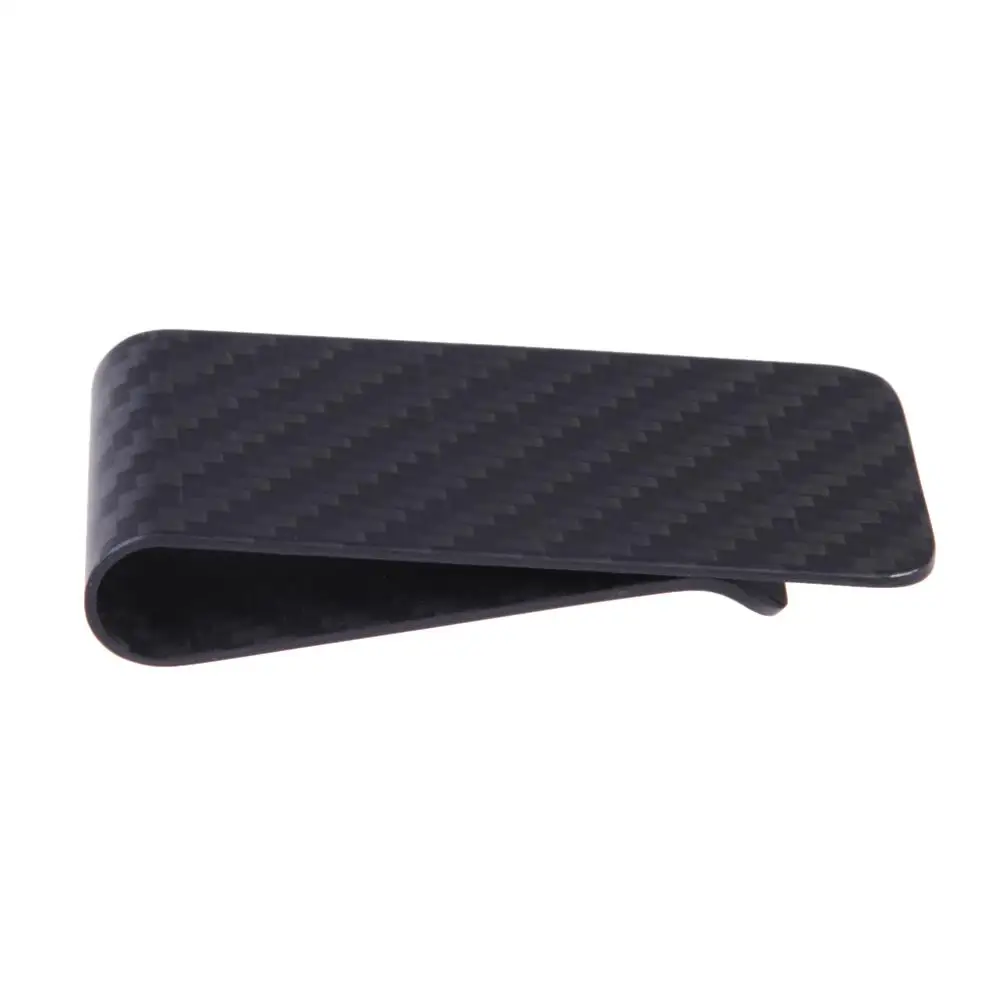 Carbon Fiber Money Clip Matte Black Credit Holder Wallet Gift