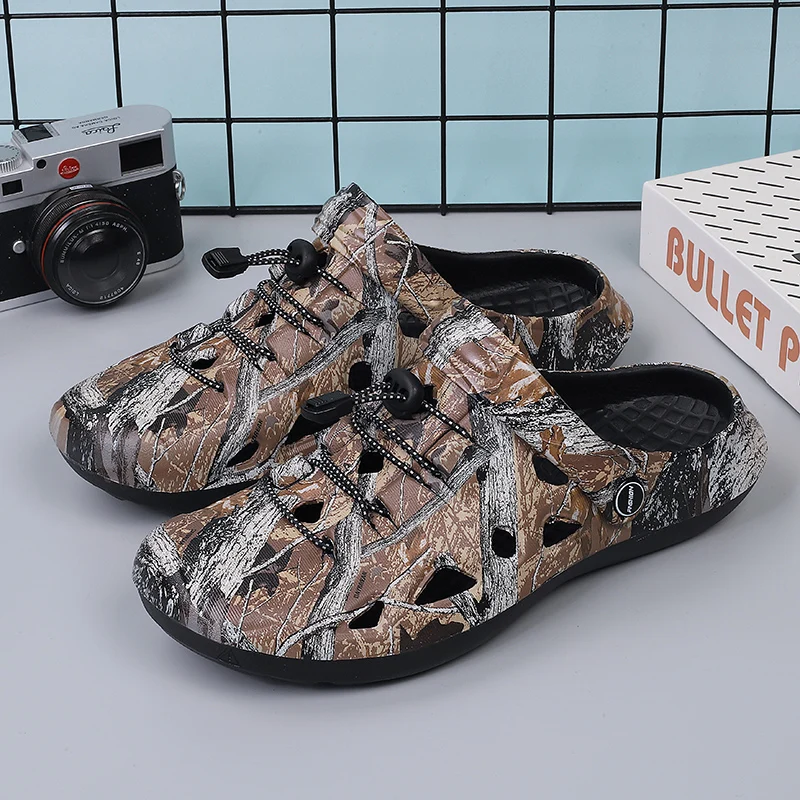 Local Stock Men's Sandals with Elastic Non-slip Straps Outdoor beach Sandals Casual Sports Hiking
