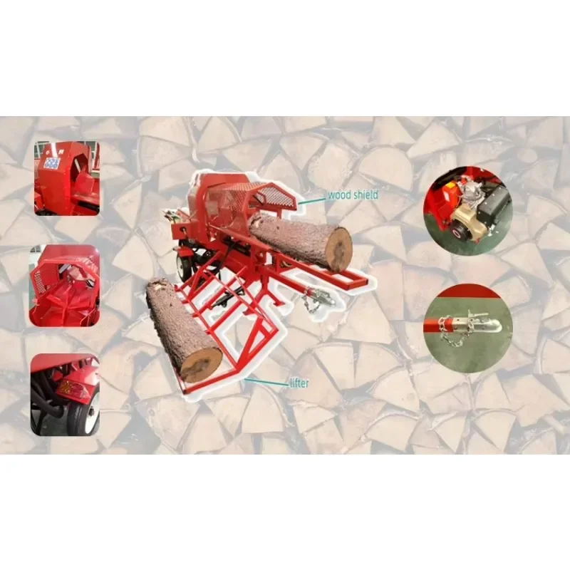 2025Hydraulic 30 ton infeed wood processor fast cutting firewood processor