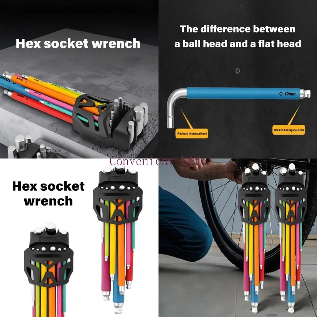 

L1EE Professional Hex Key Set Wrench Set Inch Wrench L Wrench Key Size Key For Machinery Automotive Repair