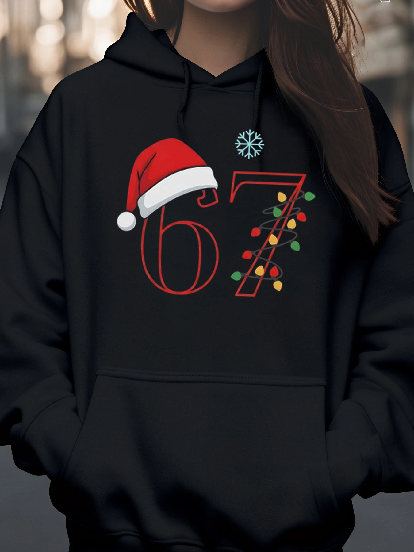 

Рождественская шляпа Санта-Клауса 67, толстовка с капюшоном, праздничная одежда для женщин и мужчин