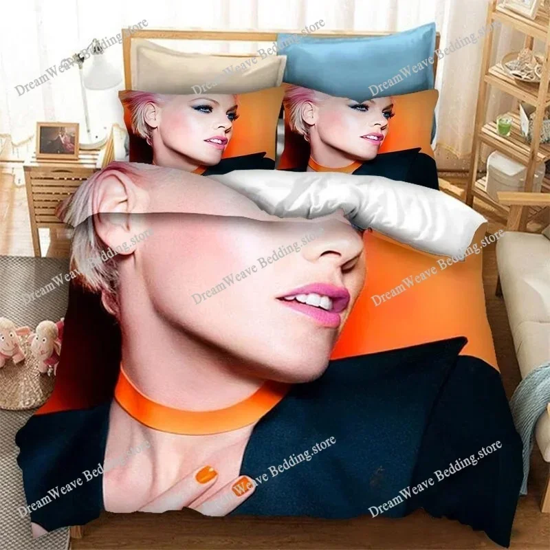Bedding Decor Singer Pink Printed Bedding Sets Quilt Bed Cover Comforter Duvet Cover Pillow Case Teenagers Children's Gifts Luxu