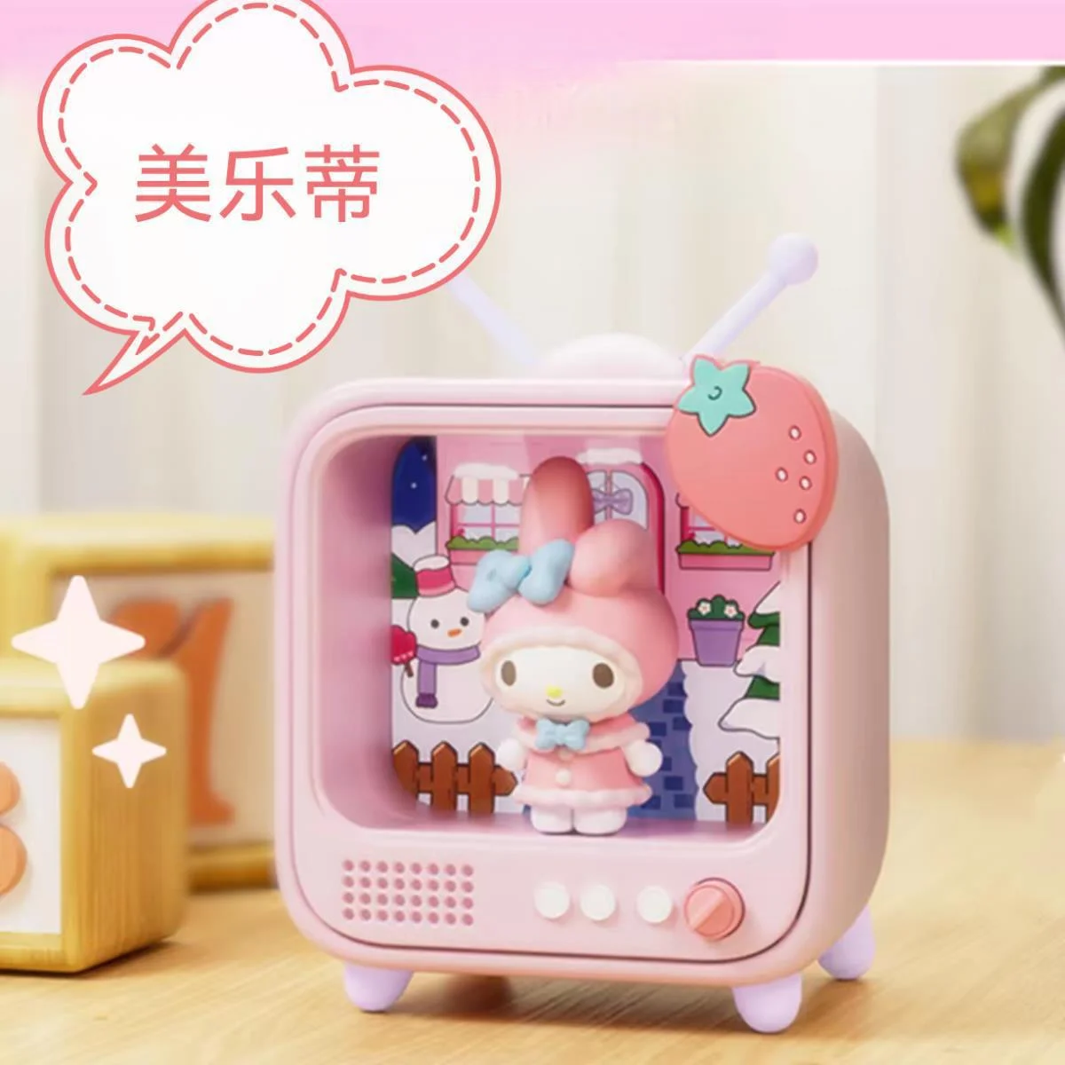 New Sanrio TV Nightlight Blind Box Handmade Luminous Ornament Kulomi Melody Girl Heart Girl Birthday Gift