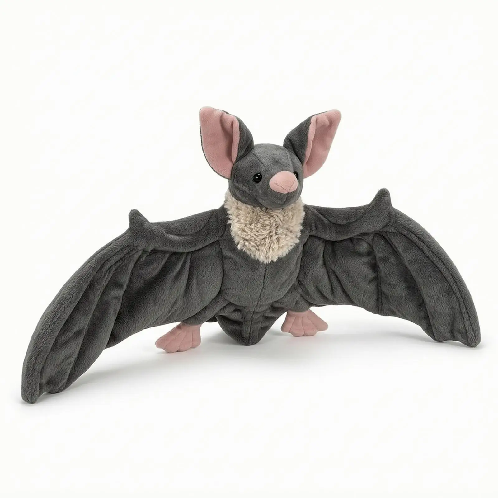 Sweet Bat Plush Toy Stuffed Animal Cute Flying Mammal Doll for Nursery Shelf Display Gift