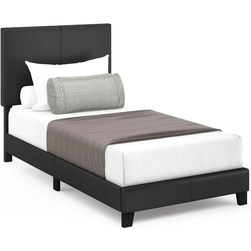 

Pessac PU Leather Upholstered Platform, Twin, Black