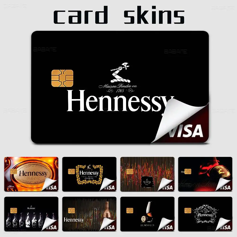 H-Hennessy Brandy Anime - Adhesivo protector frontal para tarjetas de crédito/débito con chip pequeño/grande