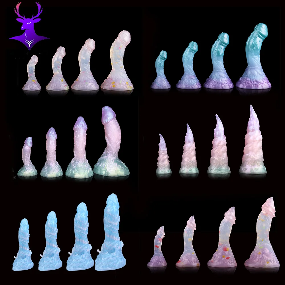 Elkkost silicone anal plug tamanho s m l xl pênis colorido fantasia dragão vibrador com ventosa brinquedos sexuais para homens mulheres masturbar