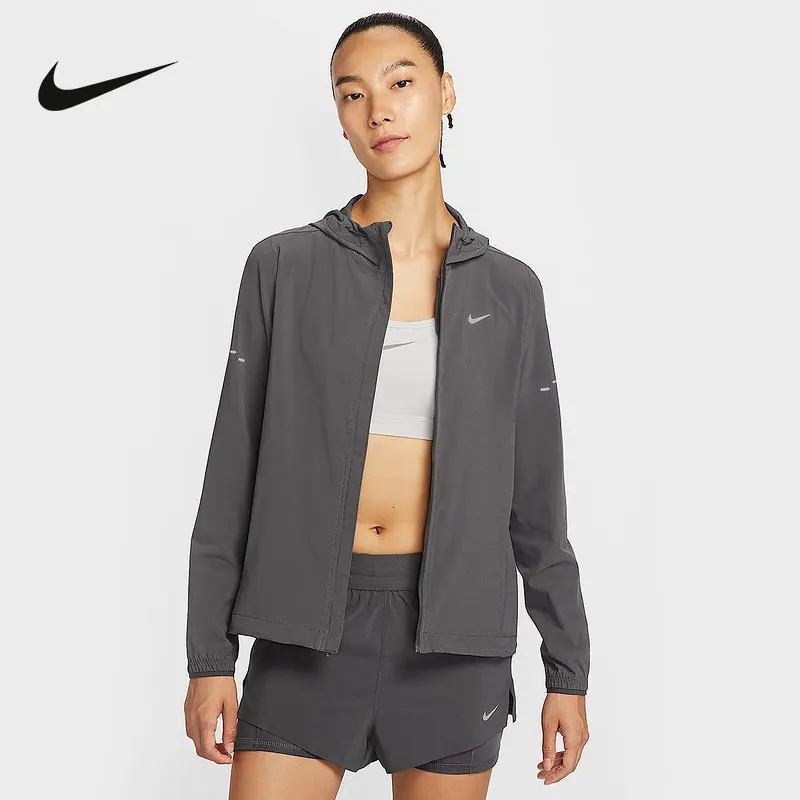 Nike Woven Washed Hooded Woven Jacket Spring Autumn Grunge Retro Soft Loose Street OuterwearHQ0651-036 1PCS