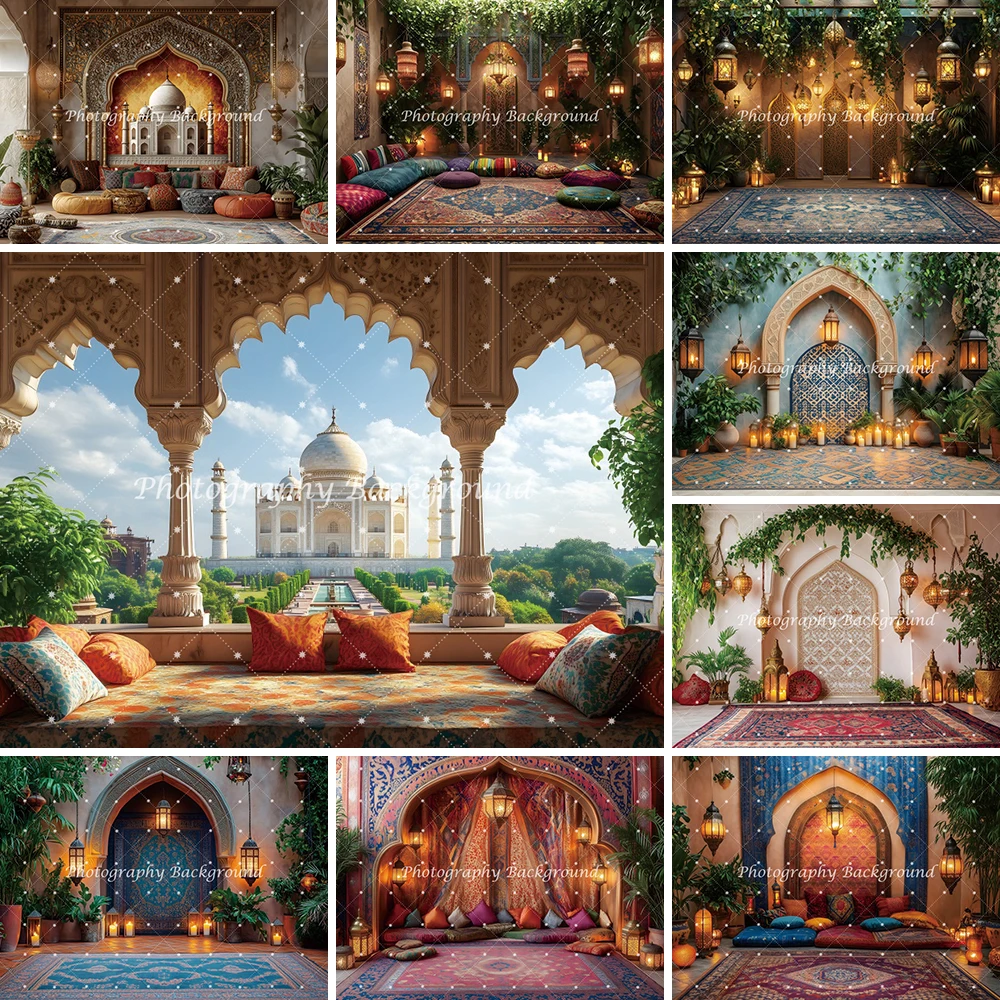Morocco Castle Mosque Background Agadir Ancient City Medieval Vintage Arabian Palace Islamic Ramadan Photography Backdrop Props