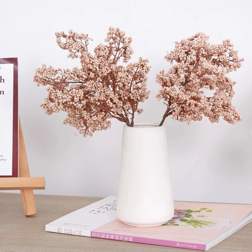 

Artificial Flower Plant Winterberry Wedding Bridal Bouquet Christmas Home Vase Outdoor Garden Bonsai Festival Diy Gift Box Cheap