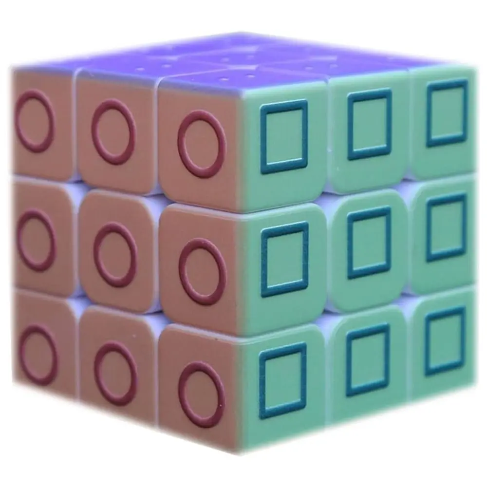 3x3x3 3D Blind Speed Cube Puzzle Geometric Figure Relief Magic Cube Puzzle Fingerprint Effect Games Educational IQ Item