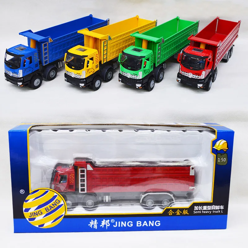 1:50 Autocarro con cassone ribaltabile di grandi dimensioni Simulazione Veicolo di ingegneria Camion di grandi dimensioni Camion da trasporto per bambini Modello di auto Ragazzo Giocattolo Regalo B281