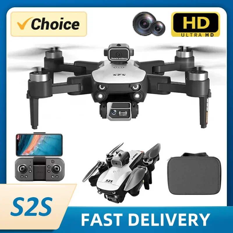 

S2S Drone Profesional Dual HD Camera Aerial Photography FPV Helicopters Obstacle Avoidance Foldable RC Quadcopter Toy Gift