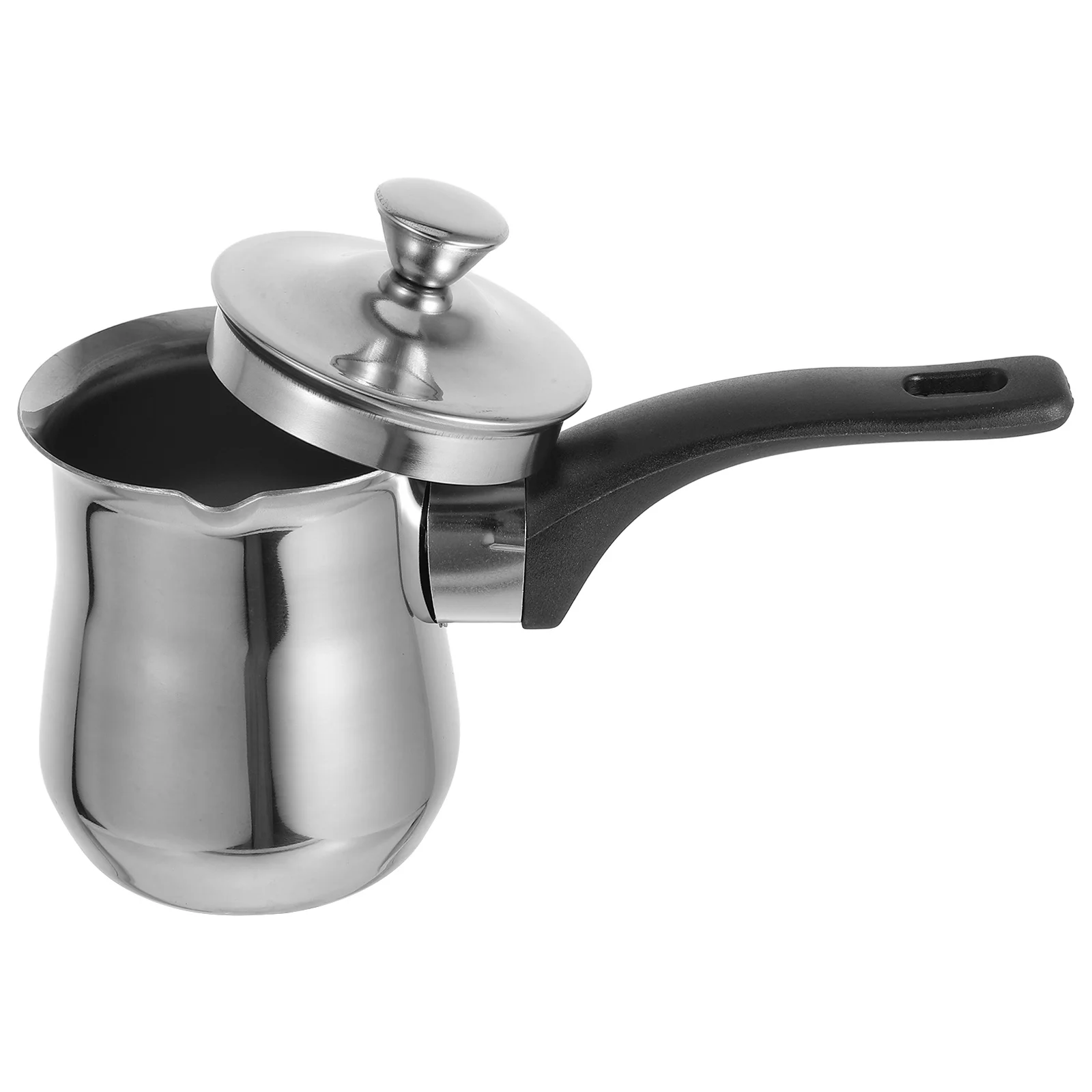 

180Ml Turkish Coffee Pot Stainless Steel Milk Steaming Butter Warming Saucepan Stove Top Tea Kettle Camping Cookware Kitchen Bar