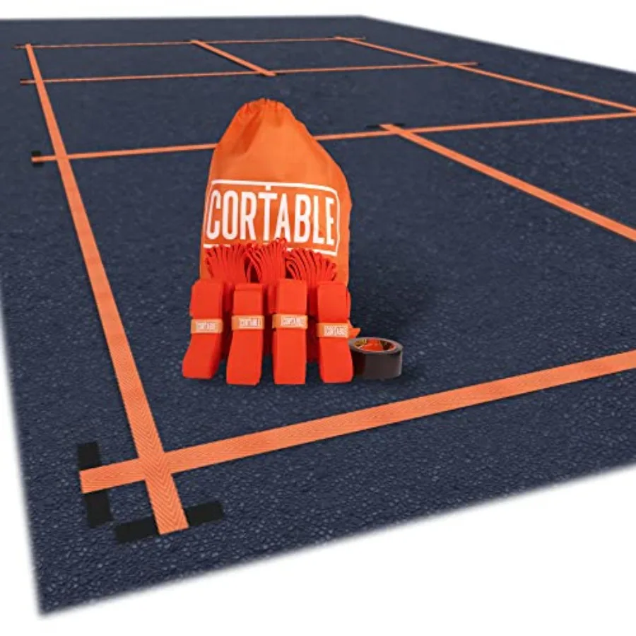 

Temporary Pickleball Court Lines - The Original - Portable Pickleball Court Marking Kit Lines for Court Outdoor or Indoor Pickl