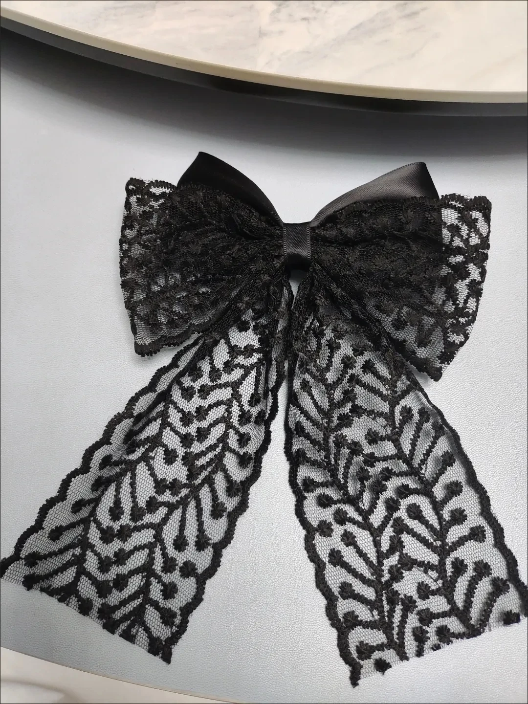 New Fashion Women Girls Black Hairpins Hair Rope Lace Flower Bow Ribbon Hair Clip Hair Ornament  Barrettes Hair Accessories