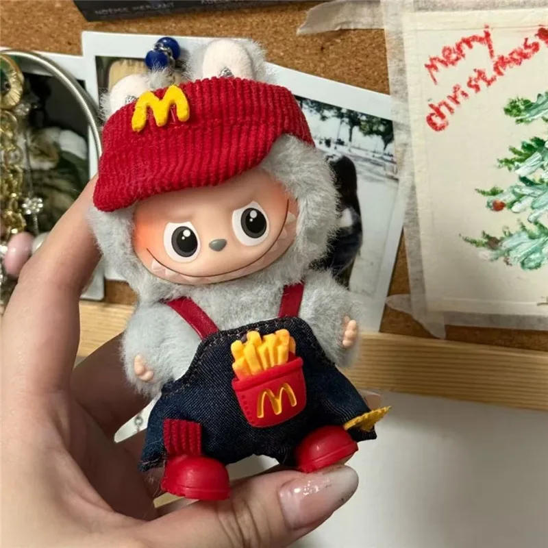 4.0 The Monsters Pin Love Series For Labubu Doll Workwear Fast Food French Fries Cosplay Clothes Fashion Coffee Ropa Clothing