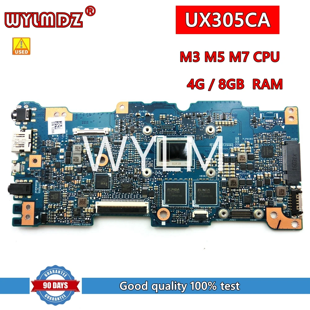 UX305CA M3 / M5 CPU 4GB/8GB RAM Mainboard REV 2.0 For ASUS Zenbook UX305CA U305CA UX305C Laptop motherboard 100% Tested