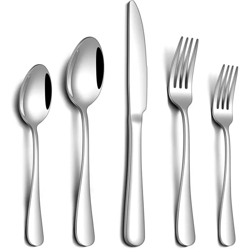 

ABRE-For 4 Person Stainless Steel Silverware Set- Flatware, Cutlery, Utensils, 20 Pieces Including Knife, Fork, Spoon, Food Grad