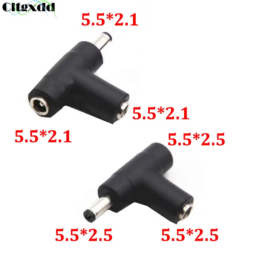

Cltgxdd 1 Piece 5.5x2.1mm 5.5x2.5mm Male To Female Socket Adapter Plug 5.5*2.1 5.5*2.5 mm Laptop DC Power Connector