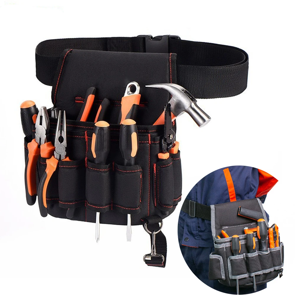 

14 Pocket Waist Wrench Organizer Storage Bag Waterproof Portable Toolkit Tool Pouch Adjustable Belt for Car Mechanic Electrician