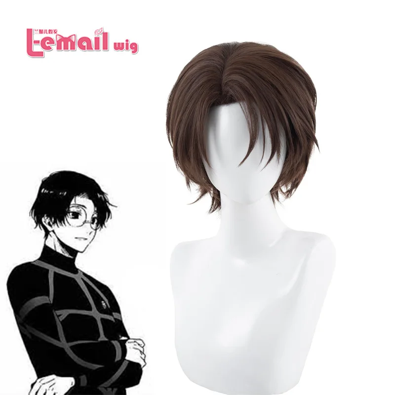 L-email wig Synthetic Hair Anime BLUE LOCK Yukimiya Kenyu Cosplay Wigs Brown 30cm Short Silicone Man Cosplay Heat Resistant Wig