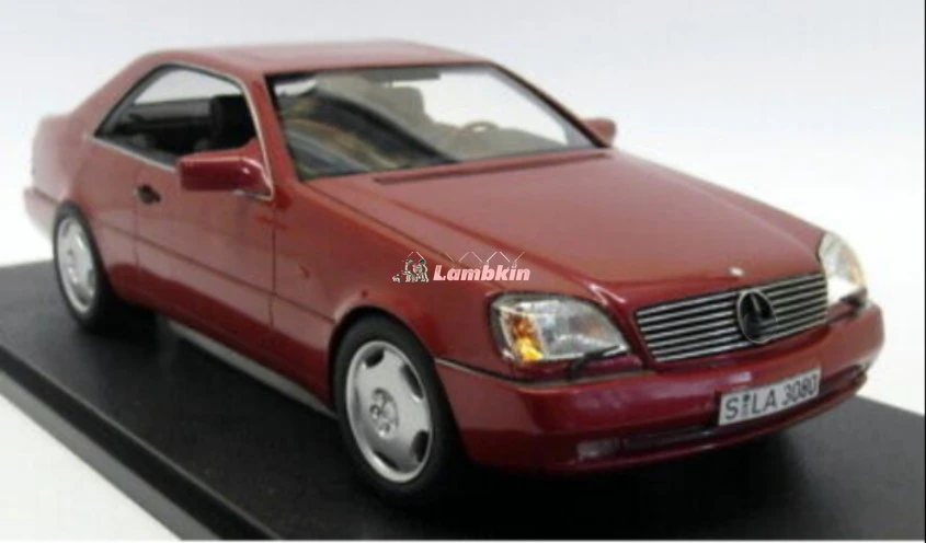 Cult 1:18 For Benz 600SEC C140 V12 1992 Red S-Class Limousine Model Classic Old Cars Miniature Car Model