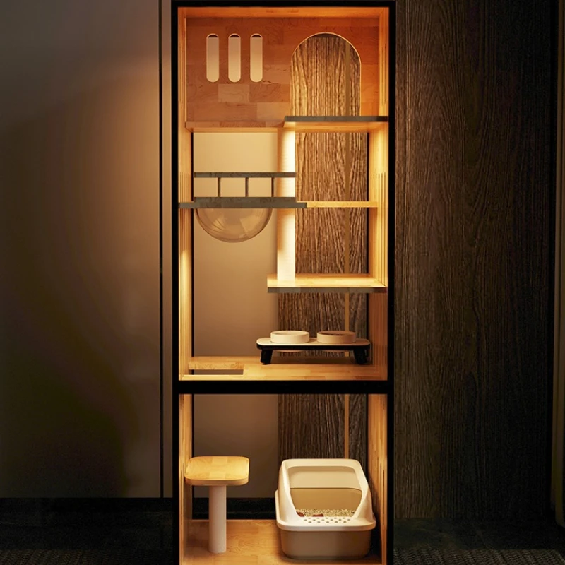 

area of cage villa with toilet integrated household room indoor luxury solid wood cabinet small apartment
