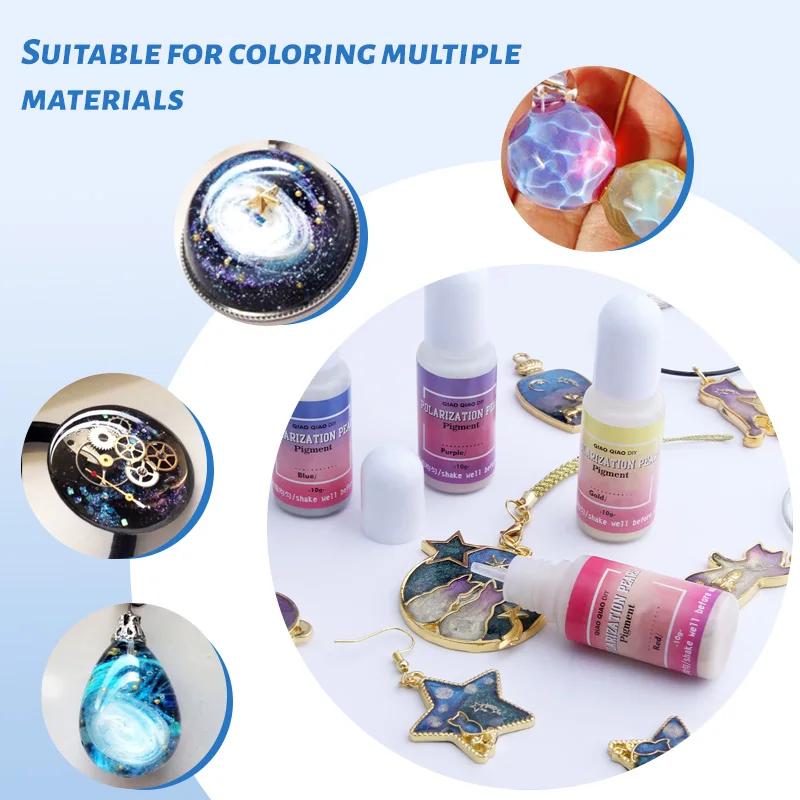 Starry Sky Epoxy Resin Pigments - 5 Colors Set. Perfect for DIY Jewelry Making & Resin Painting. Each Bottle 10ml / 0.34oz. view 5
